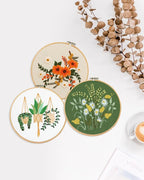Santune 3 Sets Embroidery Kit for Beginners Needlepoint Cross Stitch Kits for - Image 3