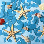 Jetec 11 oz Sea Glass for Crafts Pieces Decor Flat Frosted Sea Glass Vase - Image 3