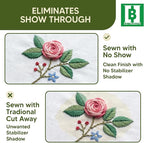 H.B.I. Products No Show Mesh Machine Embroidery Stabilizer White Invisible Cut - Image 3