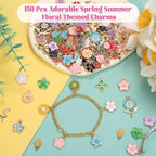 Mckanti 150Pcs 75 Pairs Spring Flower Charms - Image 2
