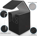 Mlikero 4 Pack Card Deck Box, Commander Deck Box Holds 400+ Single Sleeved Cards - Image 5