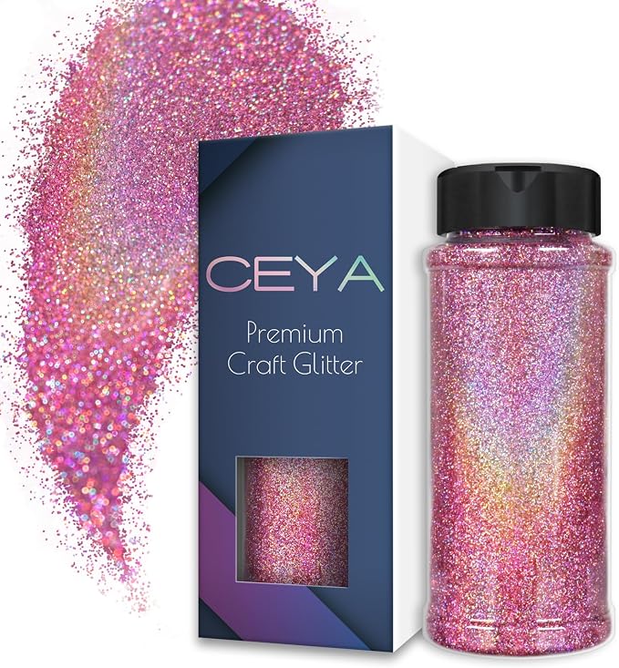 Ceya 3.8oz/ 110g Holographic Ultra Fine Glitter Powder Laser Violet Glitter by CEYA