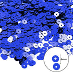 Mandala Crafts 6mm Flat Round Dark Blue Sequins - Image 3