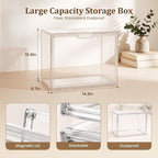XX-Large Clear Acrylic Display Case, 1 Pack | Extra Large Stackable Storage Bins - Image 2