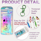42/84/126 Pcs Beadable Keychain Bars Bulk Blank DIY Beaded Keychain Making - Image 3