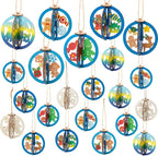 Chunful 72 Pcs DIY Wooden Crafts to Paint Winter Gingerbread Ornaments 3D by Chunful