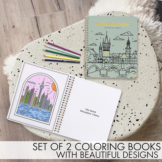 Beautiful Adult Coloring Book Set of 2 - Image 2
