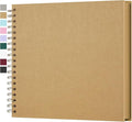 10x10 Inch DIY Scrapbook Photo Album, Hardcover Kraft Paper Acid-Free, 20 Sheets by Yopih