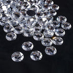 100 Pcs 25mm Flat Back Round Acrylic Rhinestones, Crystal Clear Plastic Circle - Image 2