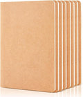 feela 8 Pack Unlined Kraft Paper Notebooks, Blank Journal Note Pad by feela
