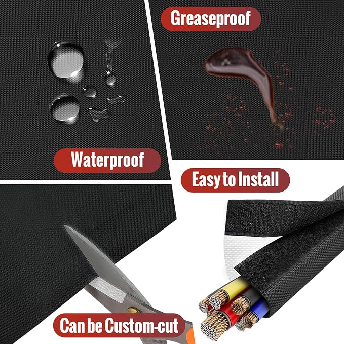 Wire Heat Shield Wrap for Car Hose Lines, 1-1/2" I.D. x 10FT, - Image 5