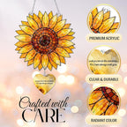 Sunflower Suncatcher Ornament – Acrylic Sunflower Window Hanging Decoration - Image 4