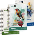 KOVIEDE 100% Cotton Watercolor Paper Pad 3 Pack Cold Press 140lb/300gsm Spiral by KOVIEDE