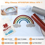 HTVVETUR Glitter Heat Transfer Vinyl - Image 4