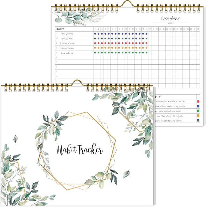 Habit Tracker Calendar，12 Monthly Habit Tracker Journal by KAICNPAPER