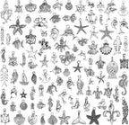 JIALEEY Wholesale 100 Pieces Mix Antique Silver Charm Pendant Collection DIY by JIALEEY