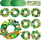Hollowfly 48 Sets St. Patrick's Day Wreath Craft Kits DIY Irish Wreath Hanging by Hollowfly