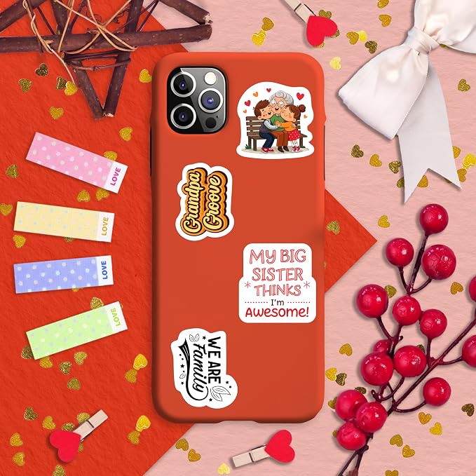 100Pcs Family Stickers for Scrapbooking, Water Bottle - Image 6