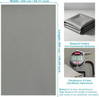 Grey Faux Leather Fabric 197"×55" Lychee Grain Upholstery Vinyl - Image 6