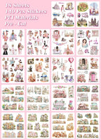 JOYCHOIC Paris Journaling Sticker Set, 18 Sheets PET Junk Journal Stickers - Image 5