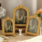 Wonderjune 3 Pcs Vintage Picture Frames Antique Set Baroque Ornate Gold Arched by Wonderjune
