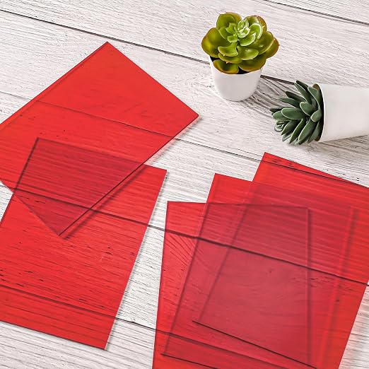 Lesnlok Translucent Red Acrylic Sheets 1/8 inch Thick 3mm 2 Pack 24 x 36 - Image 4