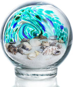 QFkris 4'' Sea Globe Hand Blown Art Glass Decor by QFkris
