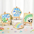 UXORSN 8 Sets DIY Mosaic Tiles for Crafts Mixed Color Glass Mosaic Kit - Image 6