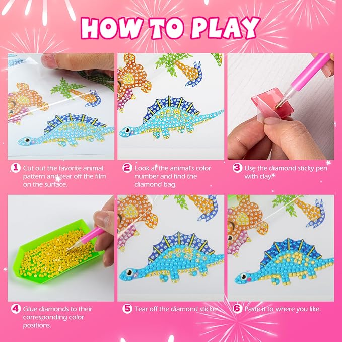 Labeol Diamond Art Kits for Kids Boys and Girls Ages 6-8-10-12 Easy to DIY - Image 4