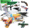2 Themes in 1, 3D Model Paper Airplane Kits, DIY Origami Kit by Flamax