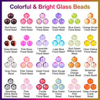 XSEINO About 1200+ PCS 6mm Cracked Style Glass Beads Bracelet Making Kit - Image 2