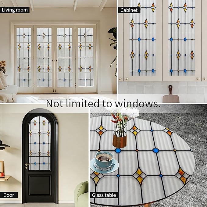 VELIMAX Reeded Glass Window Film, Window Privacy Film, Frosted Glass Window - Image 7
