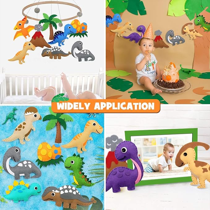 CiyvoLyeen Dinosaur Sewing Craft Kit DIY Kids Craft and Sew Set - Image 2