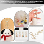 Gkeygo 10 Pack a Set Metal Lobster Claw Clasps and Key Rings, Key Chain - Image 7