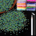 5000pcs 2mm Resin Rhinestones Bulk, Emerald Black AB Flatback Round Jelly by BELLEBOOST