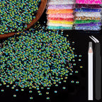 5000pcs 2mm Resin Rhinestones Bulk, Emerald Black AB Flatback Round Jelly by BELLEBOOST