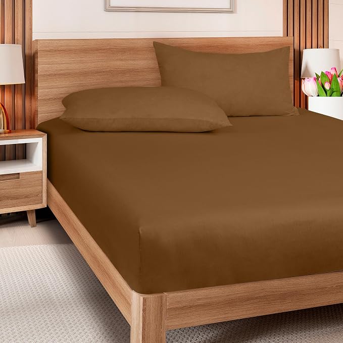 ROYALE LINENS 300 Thread Count 100% Long Staple Combed Cotton Fitted Sheet Queen - Image 8