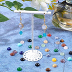 SUPERFINDINGS 36pcs 18 Materals Gemstone Cabochon 8mm Half Round Stone - Image 5
