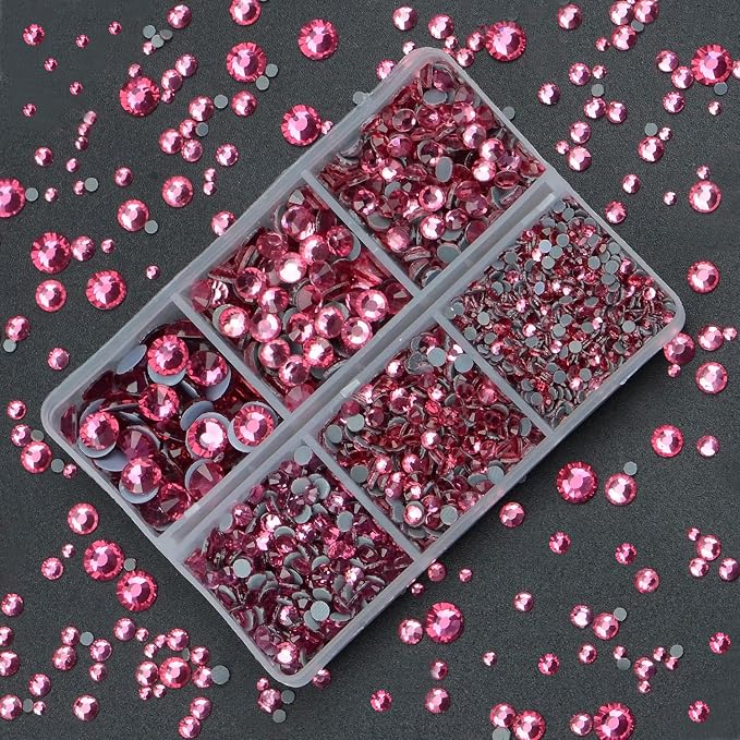 4000Pcs Mixed Size Hot Fix Round Crystals Gems Glass Stones Hotfix Flat Back - Image 5