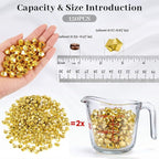 DomeStar 150PCS Gold Acrylic Ice Rocks – Faux Gems Nuggets Vase Fillers Pot of - Image 2