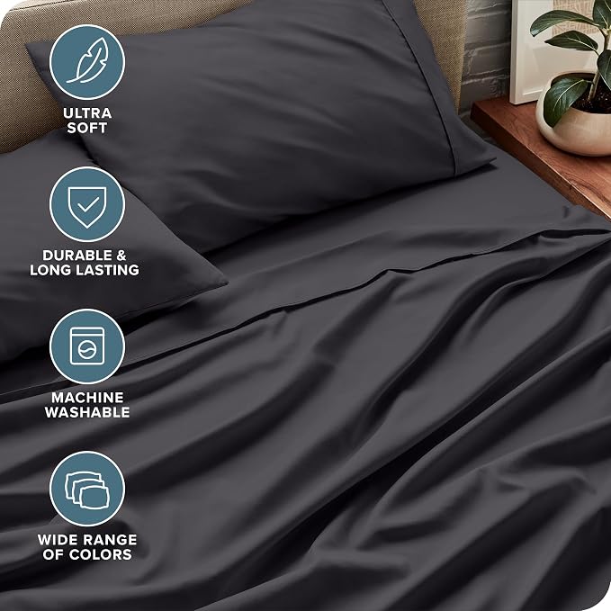 Bare Home Split Head Flex King Sheet Set - Image 5