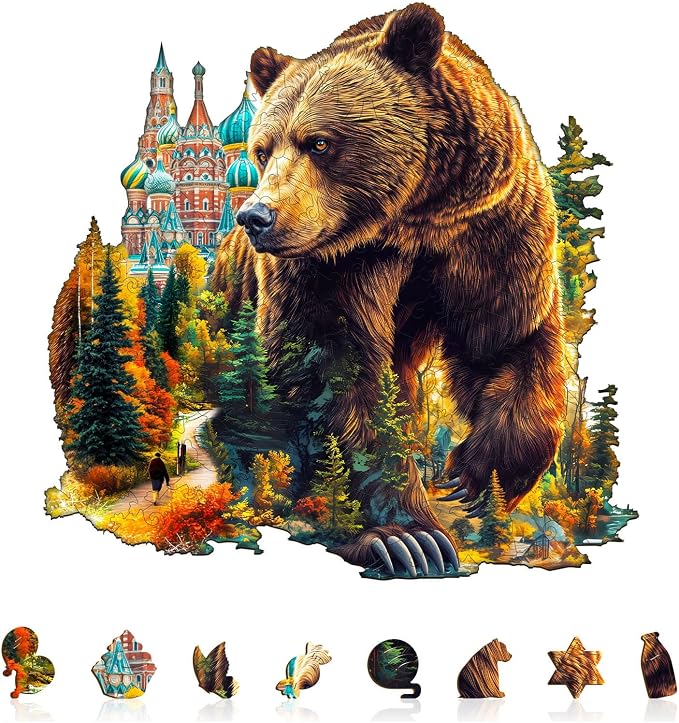 Basilica Bear Puzzles Adults Gifts by Jollitot