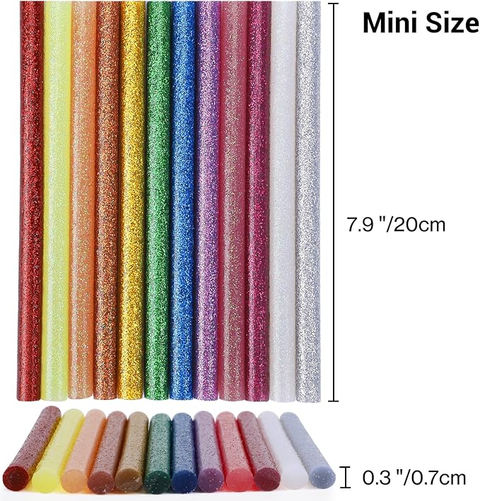 ENPOINT Color Glitter Hot Glue Sticks, Craft Adhesive Waxing Sticks Bulk - Image 2