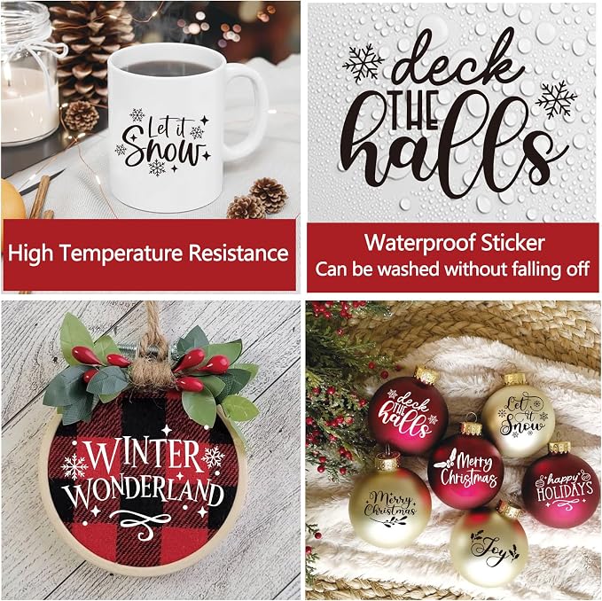 40 Pieces Christmas Word Stickers - Image 7