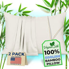 Pillow Cases - 100% Viscose Derived from Bamboo - Cooling Pillowcase - Queen by VeganSilk