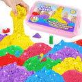 AtMini Play Sand with 6 Colored Sands of 11lbs, Including a Sand Tray with Lid by LearningThroughPlay