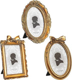 Vicenpal 3 Pcs Tiny Picture Ornate Frames 4 x 6 Inch Small Vintage Oval Picture by Vicenpal