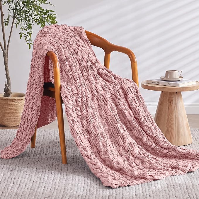 Knitted Weighted Blanket for Adult, No Beads Heavy Blanket 50” x 60'' 7lbs - Image 2