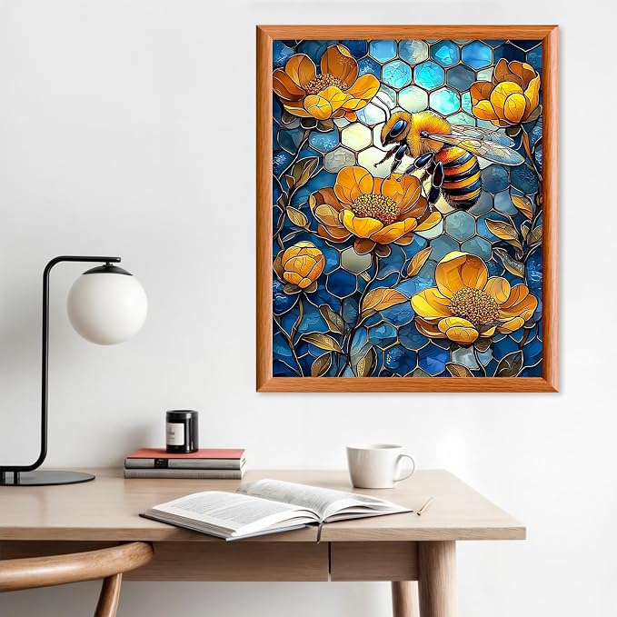 Lxmsja Bee Stained Glass Paint by Numbers Kit - Image 3