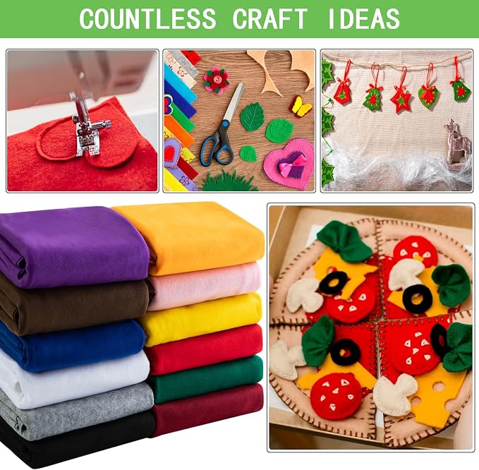 HaoFeijh Felt Fabric 72 * 36 Inch Wide 1.6mm, Fabric Sheets Soft Woven Acrylic - Image 3